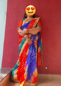 Vibrant Bandhani Saree