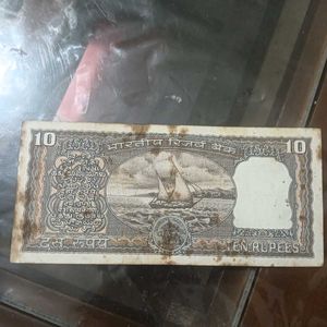 Rare 10 Rupee Indian Banknote
