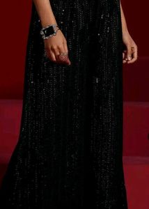 Black Sequin Kurta Set.