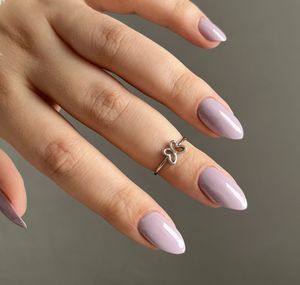 the light lilac nail paint