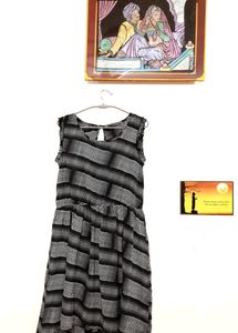 Belle Fille Women's Casual Black Short Midi Dress