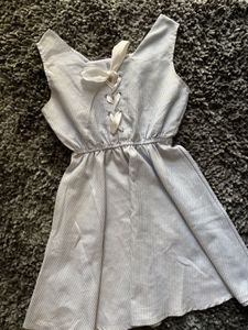 Striped Lace-Up Summer Dress