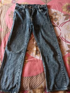 Acid Wash Wide Leg Jeans