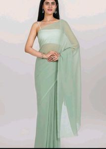 Elegant Pastel Green Saree