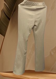 Stylish Beige Slit-Hem Pants Size S