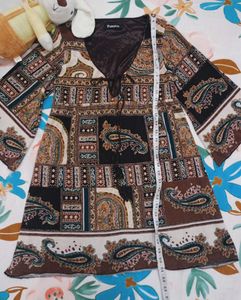 Paisley Print Tiered Dress