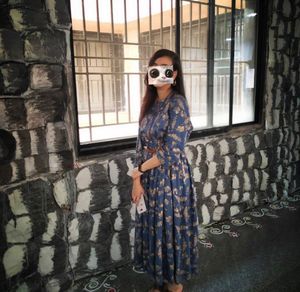 Project Eve Foil print Anarkali kurta