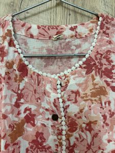 Pink Floral Kurta