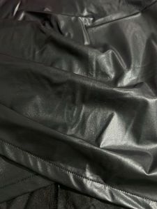 China shein Chic Black Faux Leather Mini Skirt