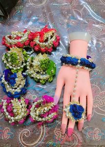 Handmade Flower Bracelet With Ring