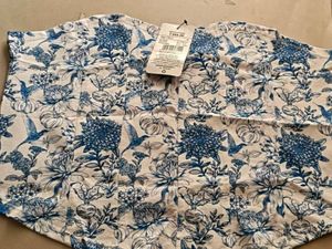 Blue Floral Print Top