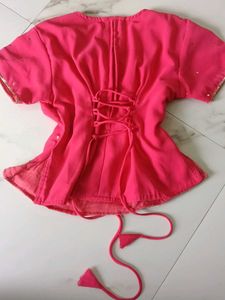 beadedd Pink lehanga only