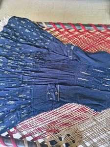 💙 Elegant Navy Blue Anarkali Kurta | Flared Desig