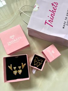 Anti-tarnished Earrings and Butterfly Ring set