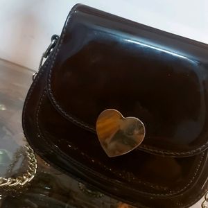 Brown color , heartshape lock medium si