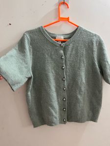 Chic Short Sleeve Knit Cardigan