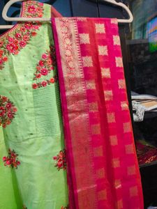 Elegant Light Green Embroidered Kurta Set