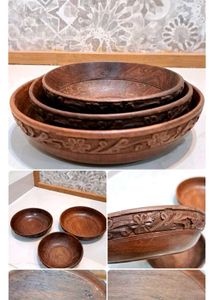 New Wooden Bowls Set Of 3