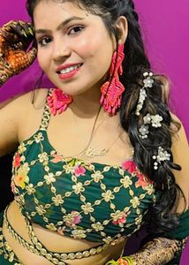 haldi jewellery and mehndi earring in a combo