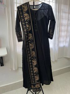Elegant Black 3 Piece Kurti set