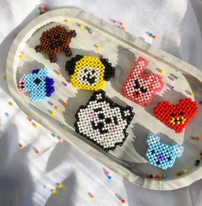 Cute Beaded BTS Charms keychain