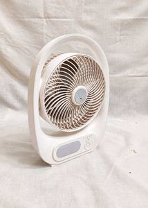 Portable Battery-Operated Table Fan with LED Light