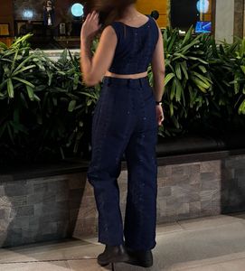 Stylish Navy Blue Co-ord Set