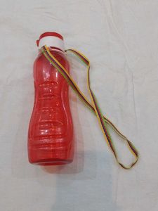 Red Water Bottle with Strap