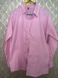 Pink Striped Casual Women’s Shirt