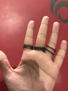 Oxidised Silver Ring Set – 3