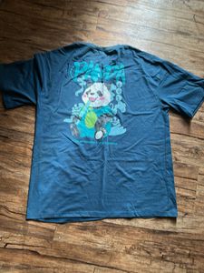 Blue Dabbing Bear Graphic Tee
