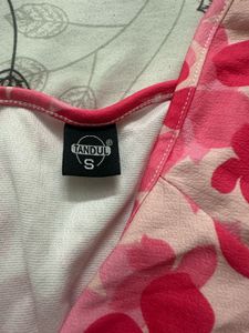 Cute Pink Floral Mini Dress