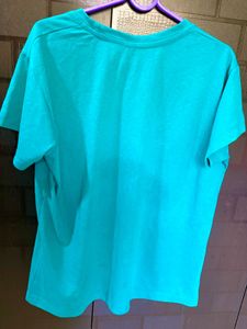 Fabflee tshirt(2) Teal &amp; Flourosent green