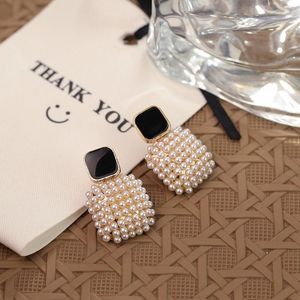 Elegant Pearl Square Earrings