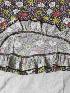 Floral Print Ruffle Hem Top