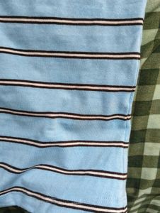 bershka Blue Striped Spaghetti Strap Top