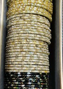Sparkling Black Bangles Set