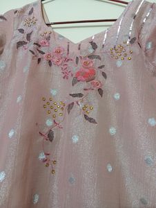 Hand Work Pink Kurti