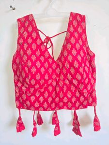 #Navratri Vibrant red Ethnic Blouse