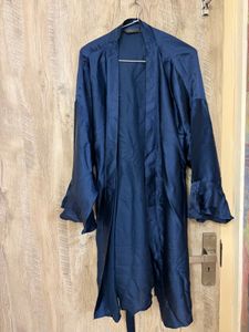 Satin Navy Robe