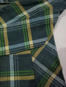Green Checked Shirt.. It's Little Flaw