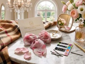 Floral Bow &amp;  Hair Clip