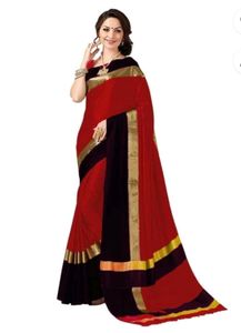 Black And Red Saree