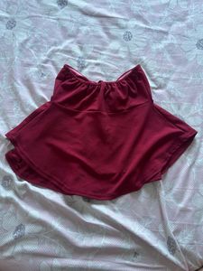 Chic Red Bandeau Top with Tie Detail