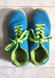 Vibrant Blue &amp; Lime Green Athletic Shoes