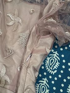 Seashell Embroidered Mesh Dress