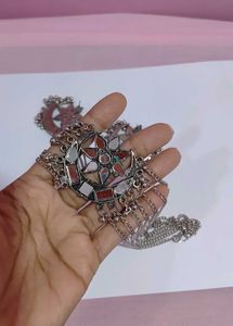 Oxidise Mirror Choker  Set ( New Without Tag)