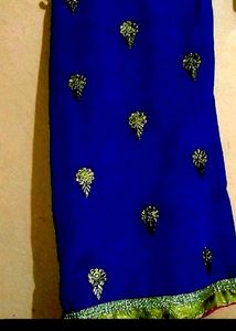 Royal Blue Saree(Completely New)