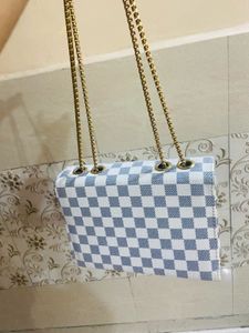 Designer Checkered Crossbody Bag