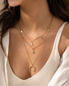 Layered Moon & Star Necklace